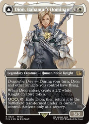Dion, Bahamut's Dominant // Bahamut, Warden of Light (Borderless) (Surge Foil) [FINAL FANTASY]