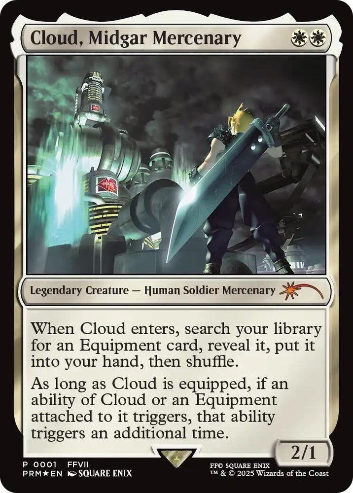 Cloud, Midgar Mercenary (Borderless) [Pro Tour Promos]