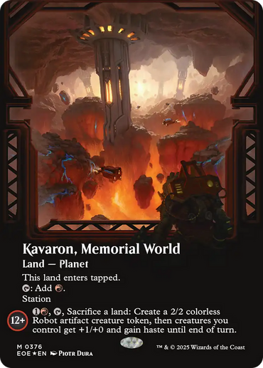 Kavaron, Memorial world (Borderless) (Galaxy Foil) [Edge of Eternities]