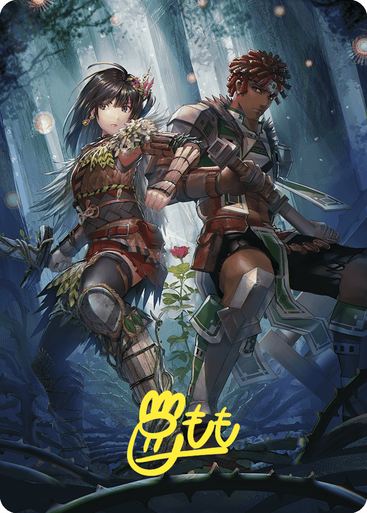 Defense of the Heart Art Card (Gold-Stamped Signature) [Wilds of Eldraine Art Series]